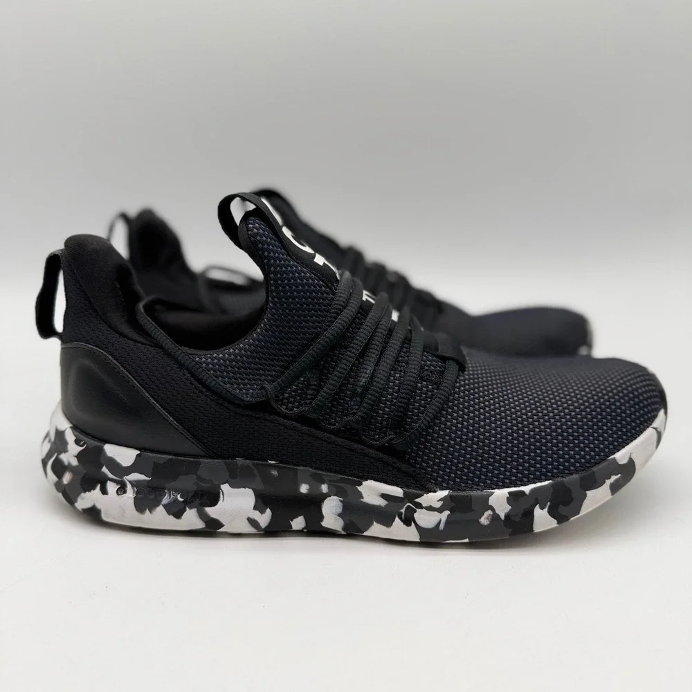 Adidas Mens 10 Lite Racer Adapt 3.0 Black Camo Slip On Running Shoes HWI 28Y001